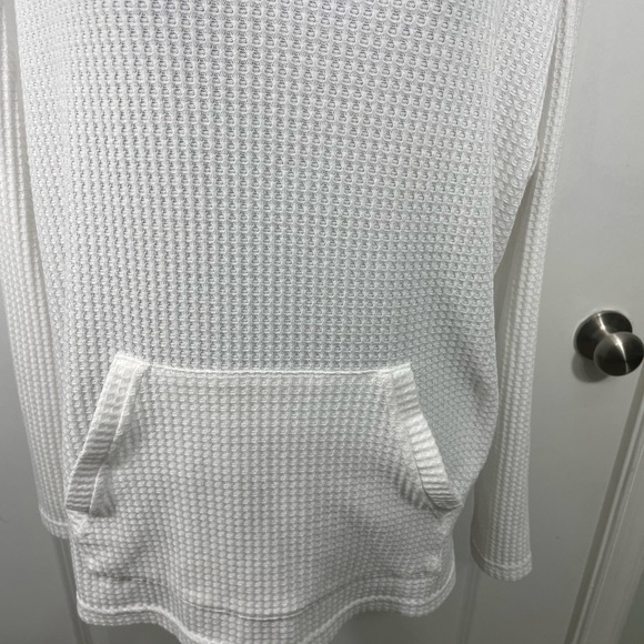 Cathy Daniels Ivory Knit Hoodie with hood Size Large CB-20 - Picture 3 of 10